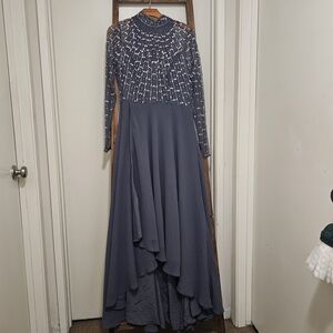 ASOS Charcoal Maxi Dress with Beaded Top